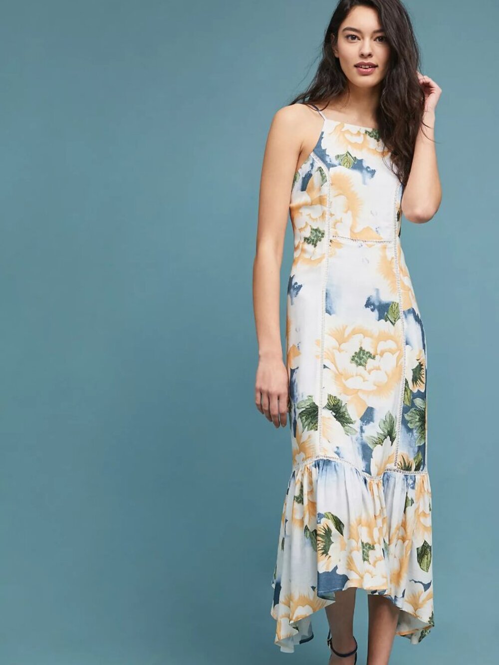 Farm Rio Floral Sleeveless Greenfield Midi Dress XL NWT